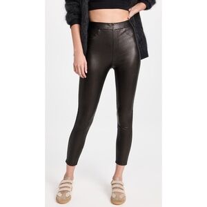 SPANX Leather Like Ankle Skinny Pant in Luxe Black Size 1X